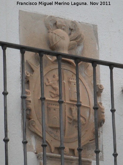 Casa de la Plaza de la Laguna n 12 - Casa de la Plaza de la Laguna n 12. Escudo derecho