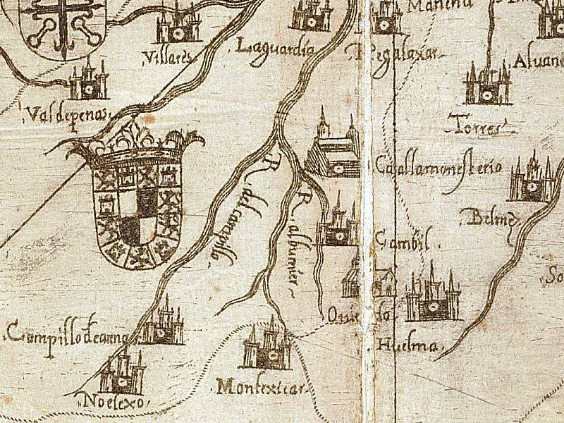 Historia de Campillo de Arenas - Historia de Campillo de Arenas. Mapa 1588