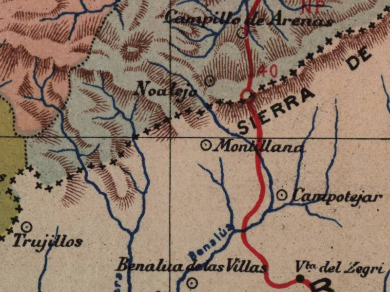Historia de Campillo de Arenas - Historia de Campillo de Arenas. Mapa 1901