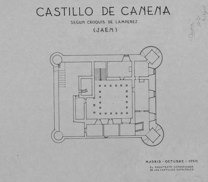 Castillo de Canena - Castillo de Canena. Plano. IPCE 1950