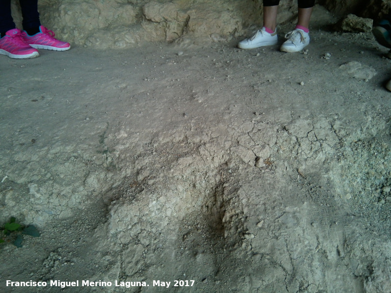 Santuario ibrico de la Cueva de la Lobera - Santuario ibrico de la Cueva de la Lobera. Altar de tierra prensada