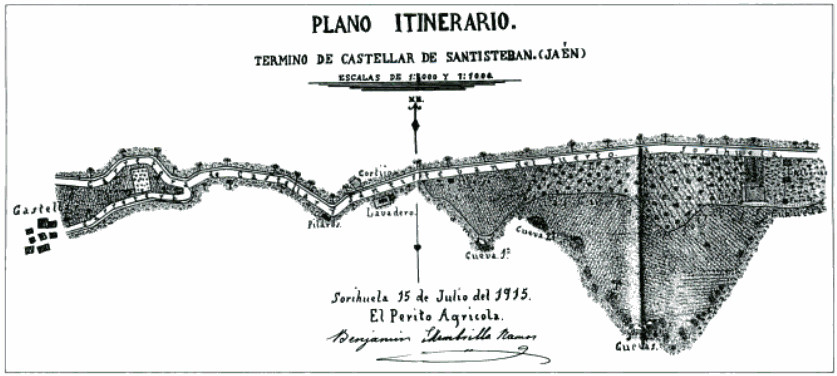 Santuario ibrico de la Cueva de la Lobera - Santuario ibrico de la Cueva de la Lobera. Plano de 1915