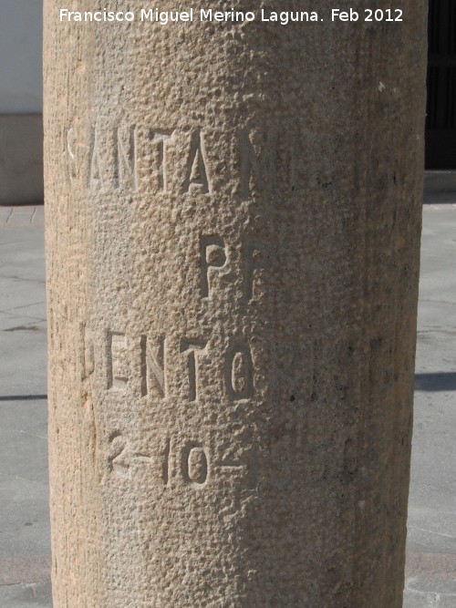 Cruz de la Plaza de San Roque - Cruz de la Plaza de San Roque. Inscripcin