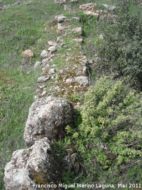 Oppidum de Encina Hermosa - Oppidum de Encina Hermosa. Muro