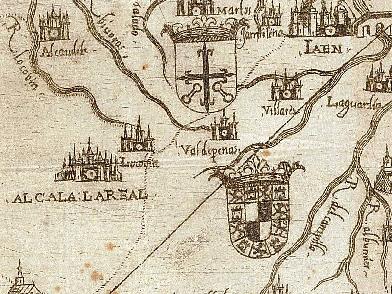 Historia de Castillo de Locubn - Historia de Castillo de Locubn. Mapa 1588