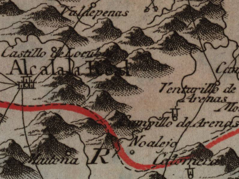 Historia de Castillo de Locubn - Historia de Castillo de Locubn. Mapa 1799