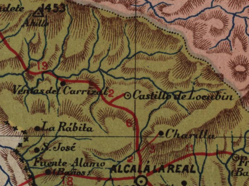 Historia de Castillo de Locubn - Historia de Castillo de Locubn. Mapa 1901