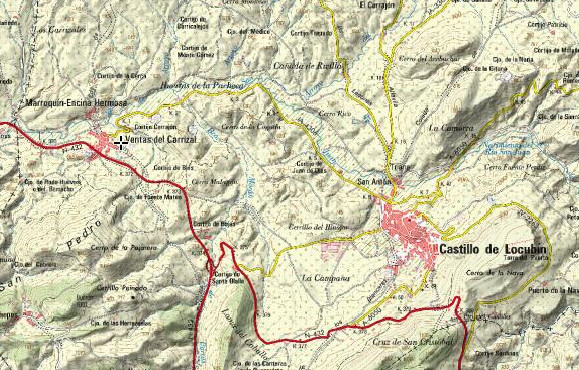 Aldea Ventas del Carrizal - Aldea Ventas del Carrizal. Mapa