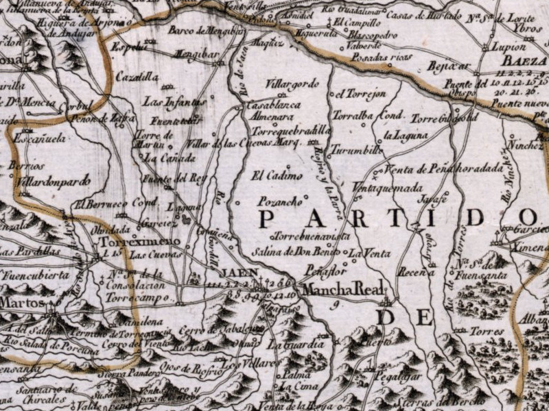 Historia de Cazalilla - Historia de Cazalilla. Mapa 1787