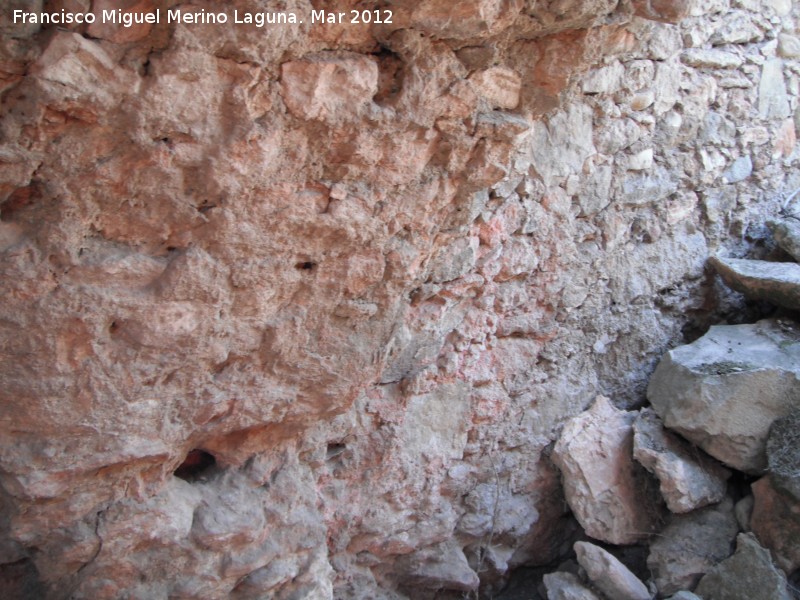 Aljibe romano del Cerro Maquiz - Aljibe romano del Cerro Maquiz. Pared