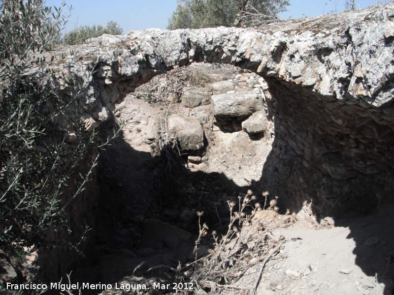 Aljibe romano del Cerro Maquiz - Aljibe romano del Cerro Maquiz. Bveda de medio can