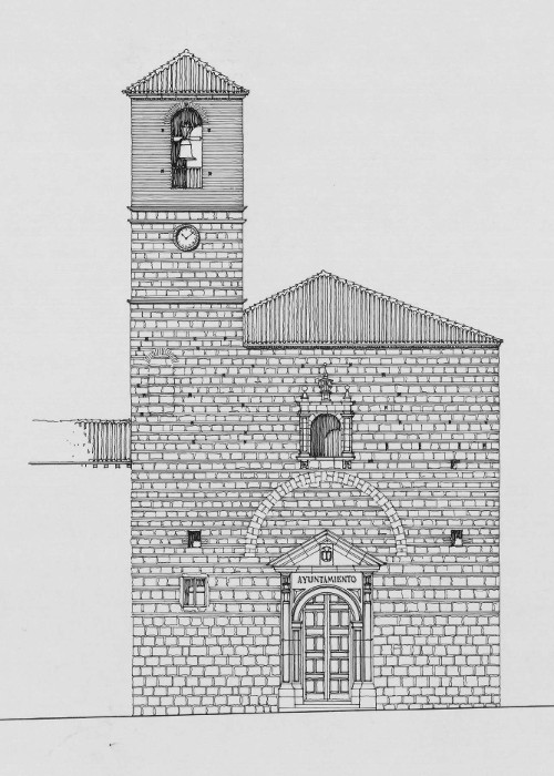 Convento de la Merced - Convento de la Merced. Alzado. IPCE 1976