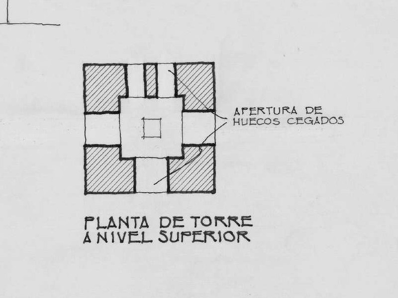 Convento de la Merced - Convento de la Merced. Plano torre. IPCE 1976