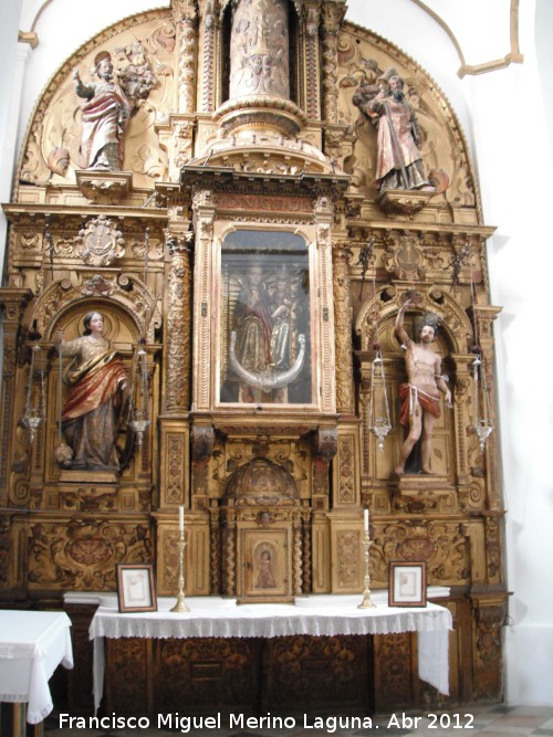 Iglesia de San Sebastin - Iglesia de San Sebastin. Retablo de la Virgen de la Antigua