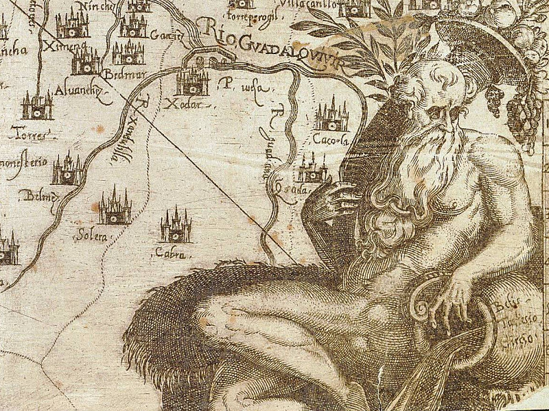 Río Guadalquivir - Río Guadalquivir. Mapa 1588