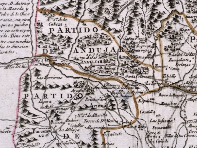 Río Guadalquivir - Río Guadalquivir. Mapa 1787