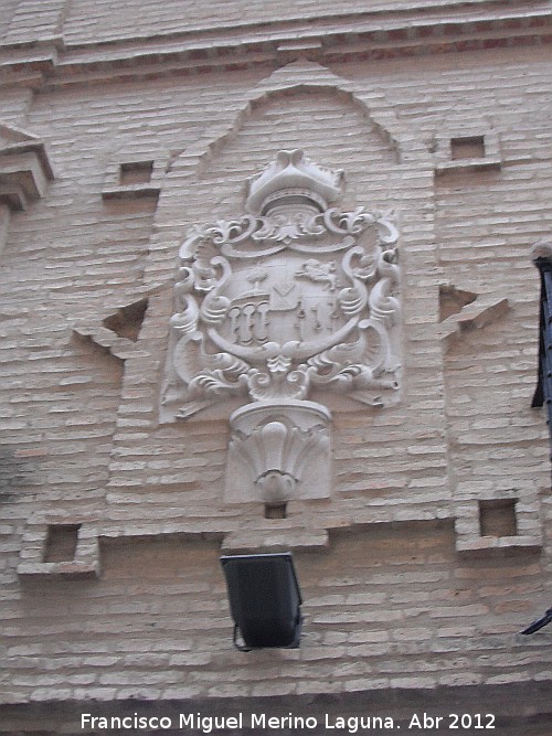 Casa del Conde Pinofiel - Casa del Conde Pinofiel. Escudo izquierdo