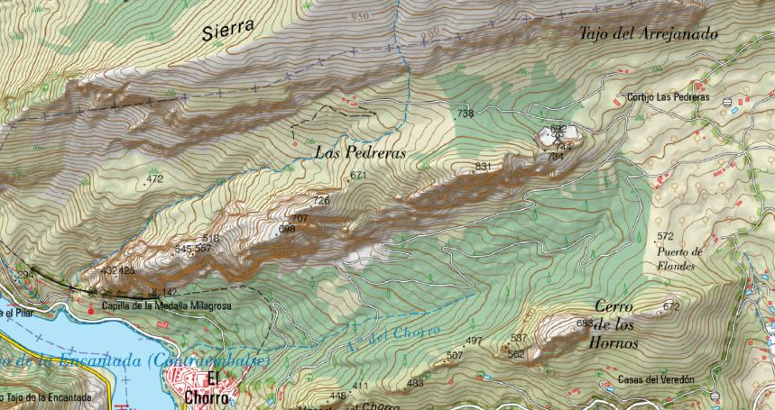 Las Pedreras - Las Pedreras. Mapa