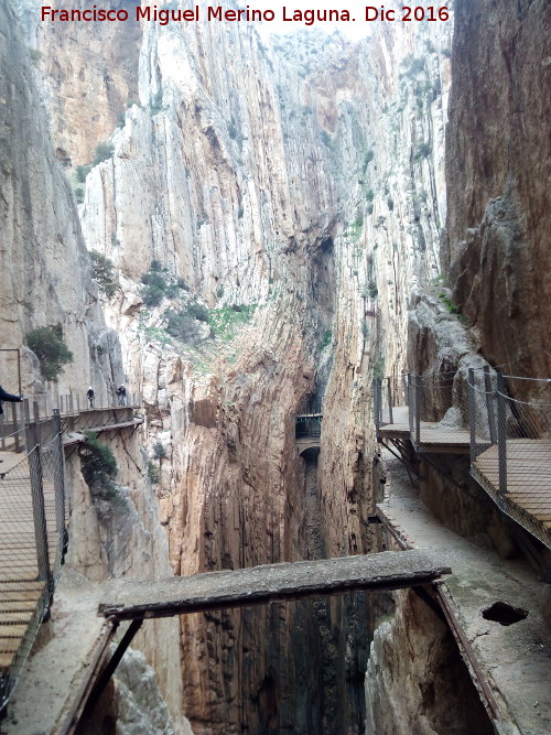 Desfiladero de los Gaitanes - Desfiladero de los Gaitanes. Estratos verticales