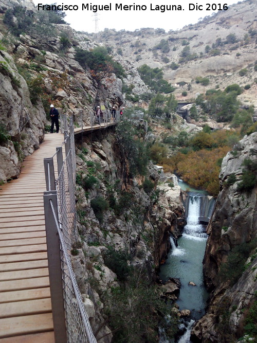 Caminito del Rey - Caminito del Rey. En su tramo del Gaitanejo con la Presa Chica