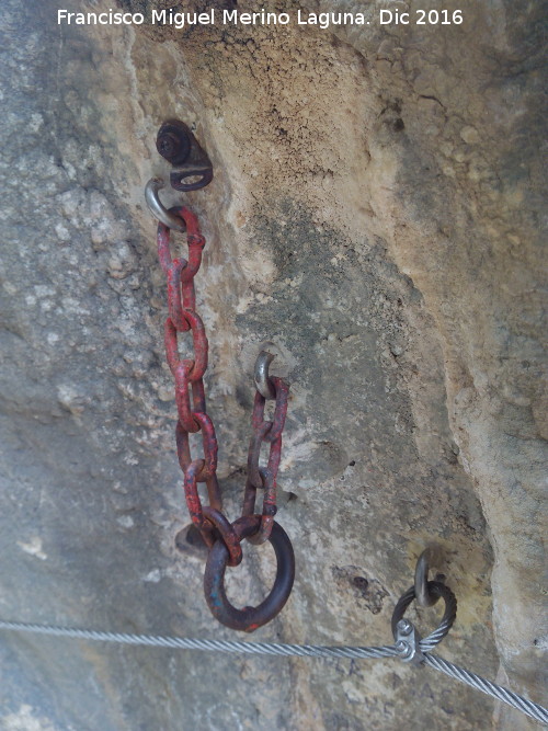 Caminito del Rey - Caminito del Rey. Antiguos anclajes