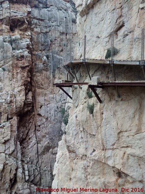 Caminito del Rey - Caminito del Rey. Camino viejo y camino nuevo en el Desfiladero de los Gaitanes