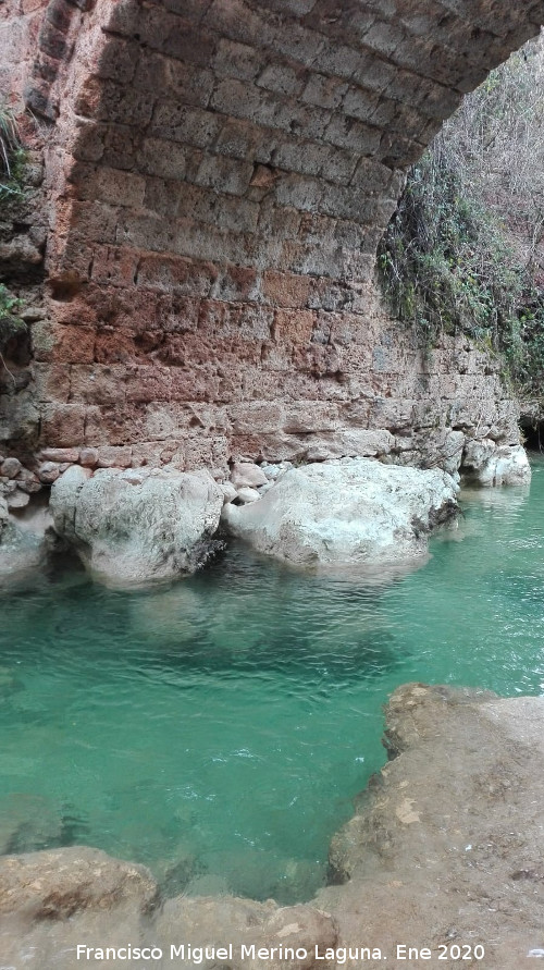 Puente de las Herrer�as - Puente de las Herrer�as. Arranque del arco