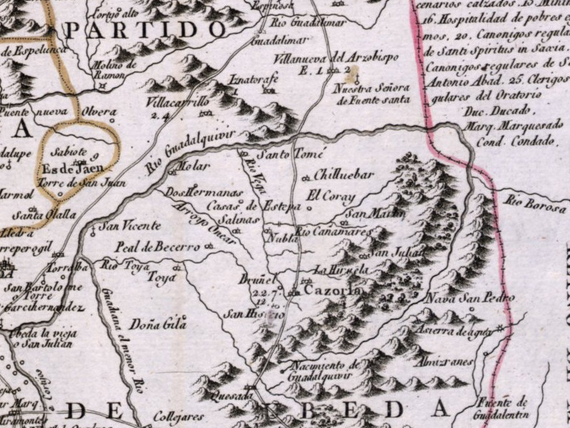 Ermita de San Isicio - Ermita de San Isicio. Mapa 1787