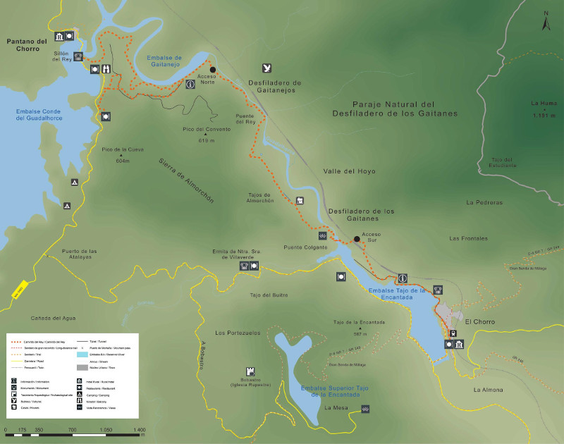 Pantano Superior Tajo de la Encantada - Pantano Superior Tajo de la Encantada. Mapa