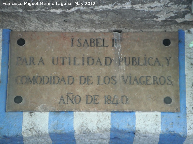 Antiguo Tnel de Santa Luca - Antiguo Tnel de Santa Luca. Placa