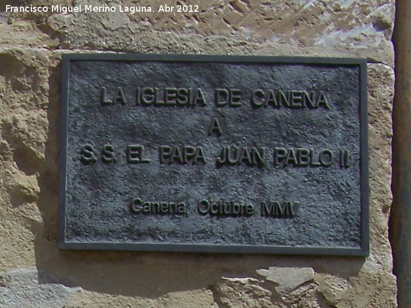 Monumento a Juan Pablo II - Monumento a Juan Pablo II. Placa