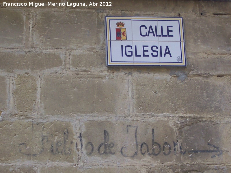 Casa de la Calle Iglesia n 2 - Casa de la Calle Iglesia n 2. Antiguo letrero