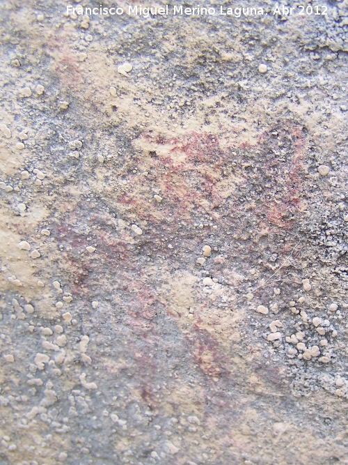 Pinturas rupestres del Abrigo de la Pea Grajera Grupo I - Pinturas rupestres del Abrigo de la Pea Grajera Grupo I. Posible antropomorfo