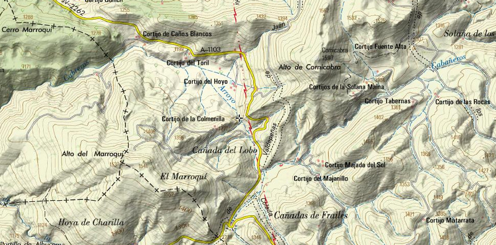 Cascada de El Toril - Cascada de El Toril. Mapa