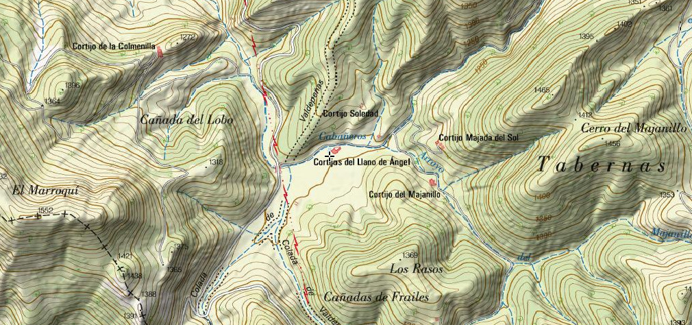Llano de ngel - Llano de ngel. Mapa