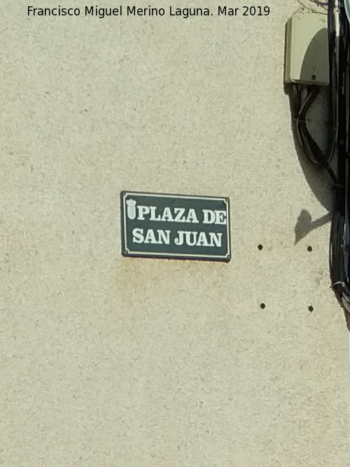 Plaza de San Juan - Plaza de San Juan. Placa