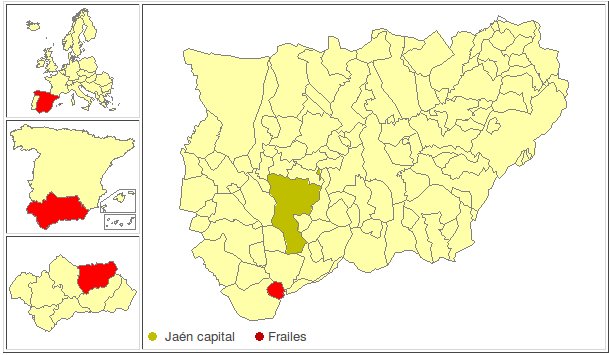 Frailes - Frailes. Localizacin