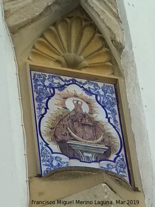 Hornacina de la Virgen de Alharilla - Hornacina de la Virgen de Alharilla. Azulejo