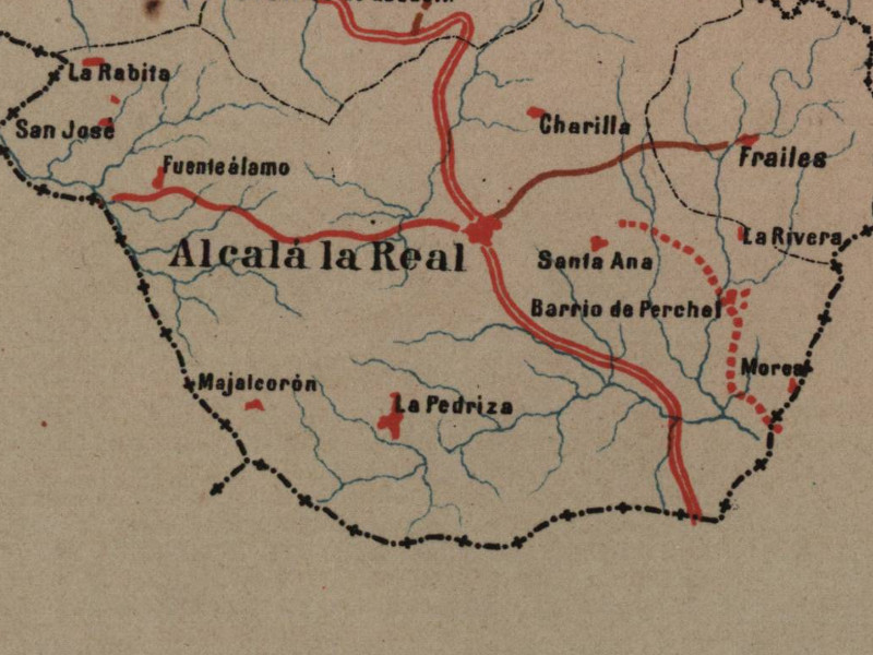 Historia de Frailes - Historia de Frailes. Mapa 1885