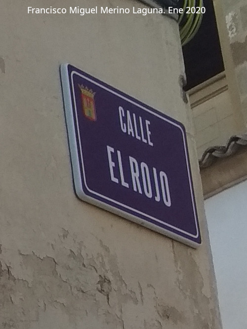 Calle del Rojo - Calle del Rojo. Placa