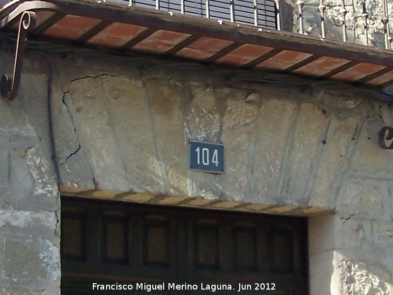 Casa de la Calle del Rojo n 104 - Casa de la Calle del Rojo n 104. Dintel