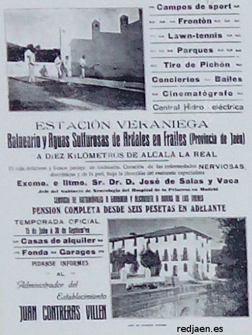 Antiguo Balneario - Antiguo Balneario. Cartel anunciador de la Estacin Veraniega. Primer tercio del siglo XX.