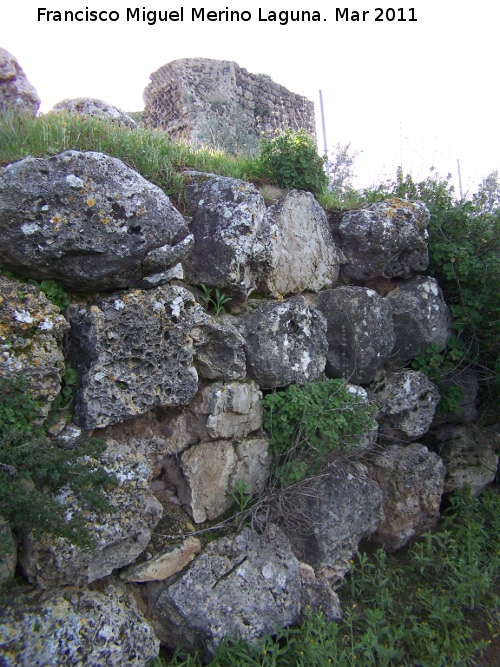 Castillo Torrevieja - Castillo Torrevieja. Muralla ciclpea oeste con la torre al fondo