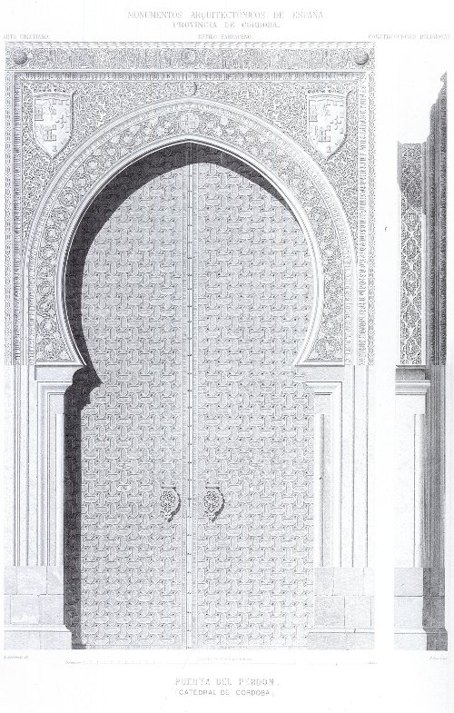 Mezquita Catedral. Puerta del Perdn - Mezquita Catedral. Puerta del Perdn. 1879