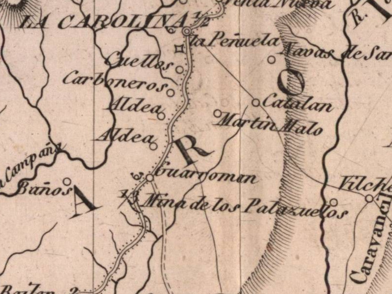 Historia de Guarromn - Historia de Guarromn. Mapa 1847