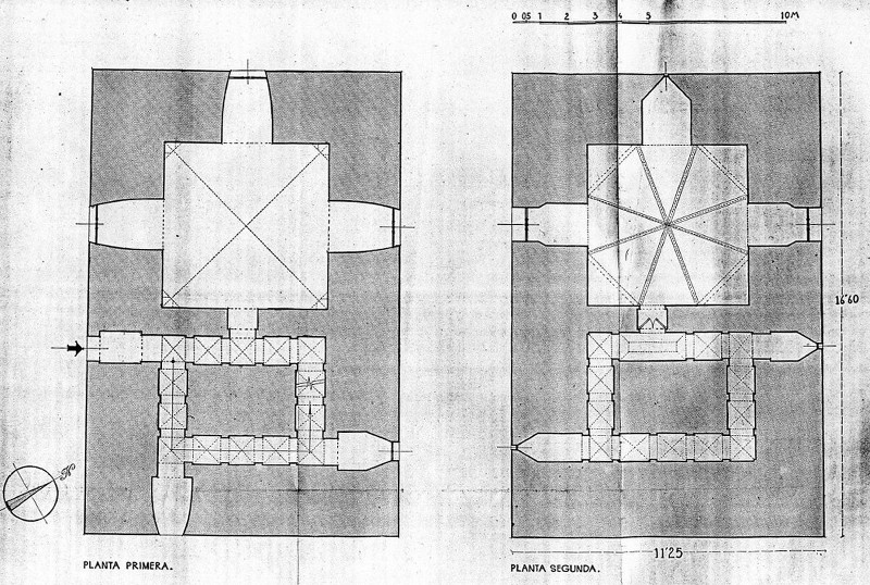 Torre de Garci Mndez - Torre de Garci Mndez. Plantas de la torre de El Carpio segn Leopoldo Torres Balbs (Revista Al-Andalus; vol 17-1, 1952)
