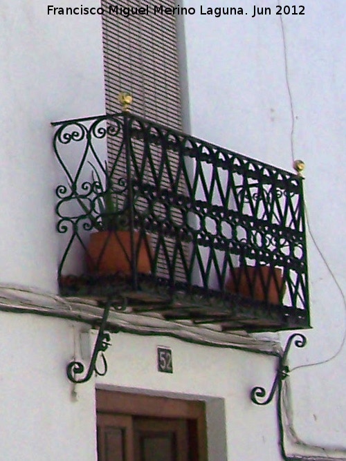 Casa de la Calle Maestra n 52 - Casa de la Calle Maestra n 52. Balcn