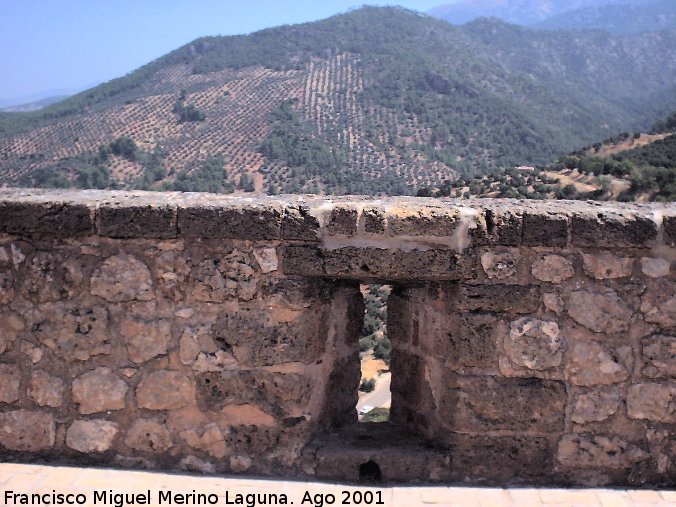 Puerta de la Villa - Puerta de la Villa. Vista la carretera desde una saetera de la azotea del Torren