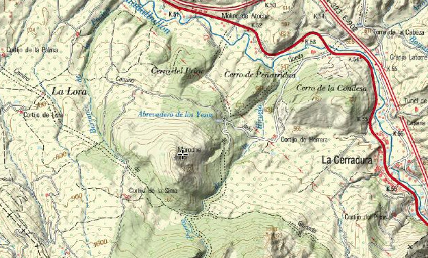 Moroche - Moroche. Mapa