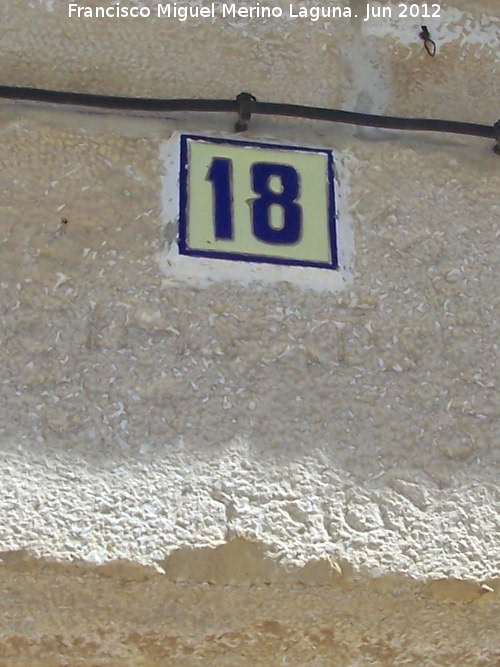 Casa de la Calle Blas Poyatos n 18 - Casa de la Calle Blas Poyatos n 18. Inscripcin